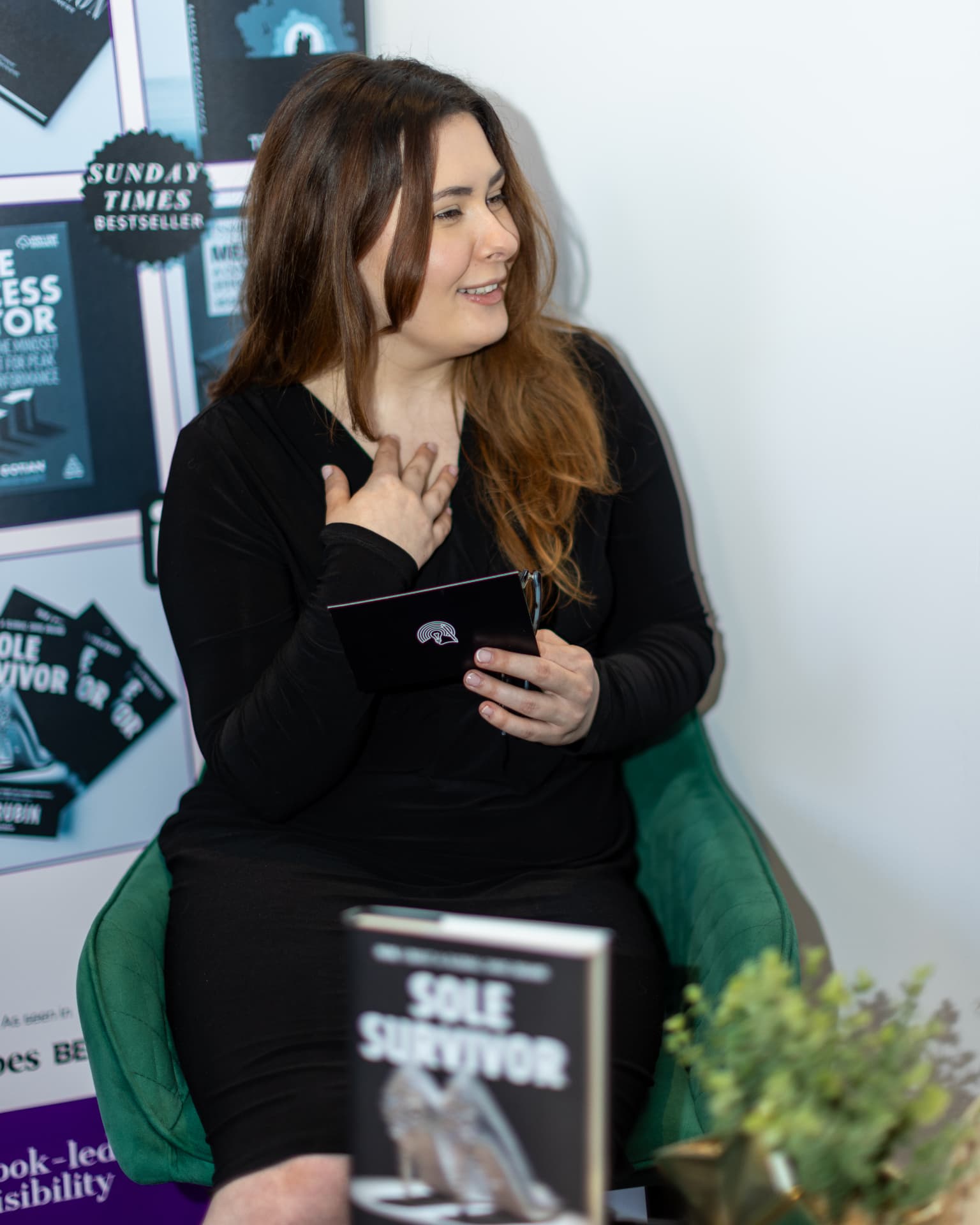 Kinga at a Brandspire author event